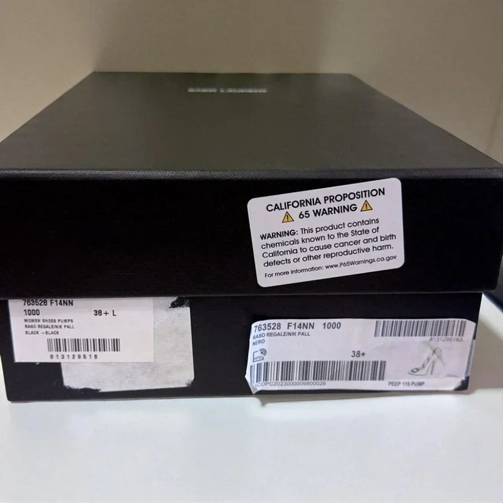 NIB Authentic Saint Laurent Black Frankly 115 Satin Peep Pump Sandals - Picture 8 of 16